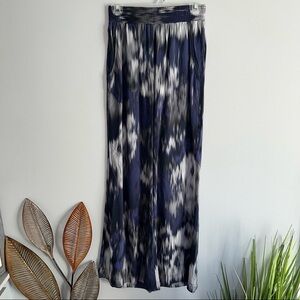 Drew Viscose Multi Blue Gray Wide Leg Pant